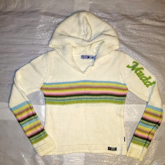 Vintage Rare 90s Mudd Hooded Lightweight Sweater - Picture 2 of 7